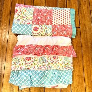 The peanutshell bedding crib baby toddler quilt dust ruffle